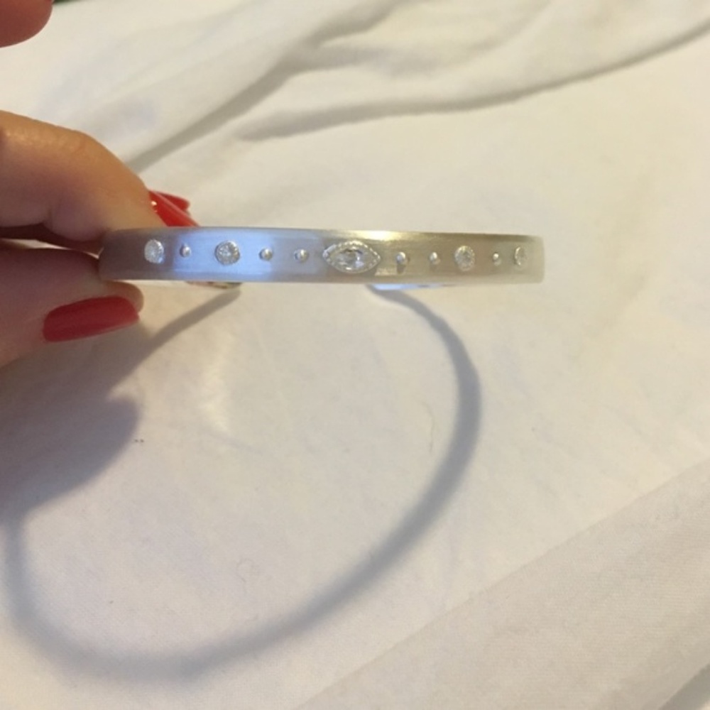Stella & Dot | Shimmering SILVER Crystal Encrusted Marquis Cuff Bracelet - Picture 4 of 5